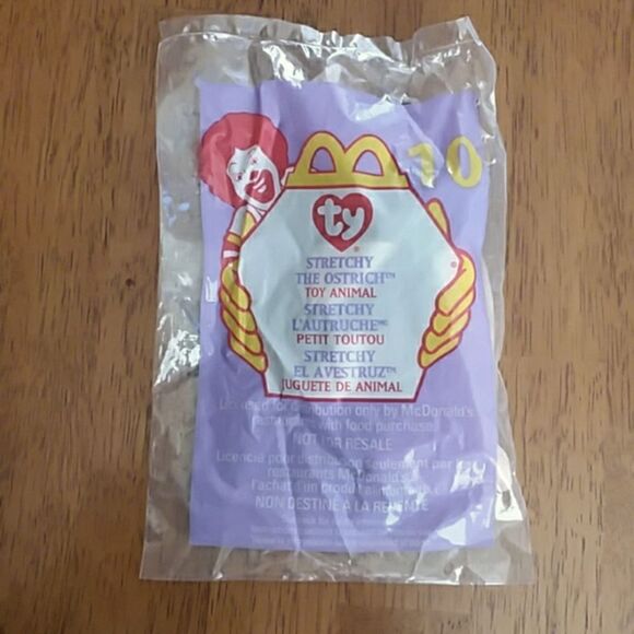 5/$15 McDonalds Stretchy the Ostrich #10 Teenie Beanie Baby 1999 - Picture 2 of 4